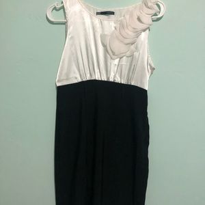 White and black dress